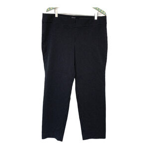 Worth Pants 16 Black Dot Print Ankle Length 38x28 Stretch Flat Front Tapered XL